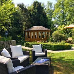 Garten des Hotels Kainsbacher Mühle